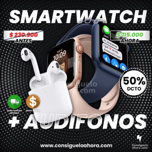 Combo Smartwatch + auriculares BT 🎧⌚
