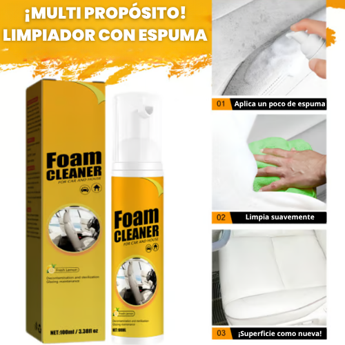 🚗🏍️ Foam Cleaner ® - Espuma mágica para dejar tu carro, moto o casa como NUEVOS!