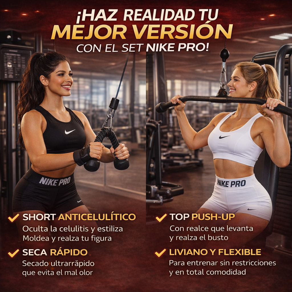 Super Combo Nike Short Pro + Top de Regalo 🏃‍♀️‍➡️