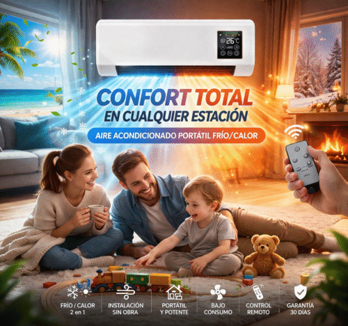 Exclusivo Aire Acondicionado Portátil  Enfría y Calienta al Instante💧🔥💯