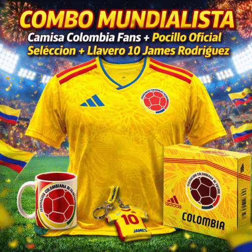 Combo Mundialista Camisa Colombia fans🎁