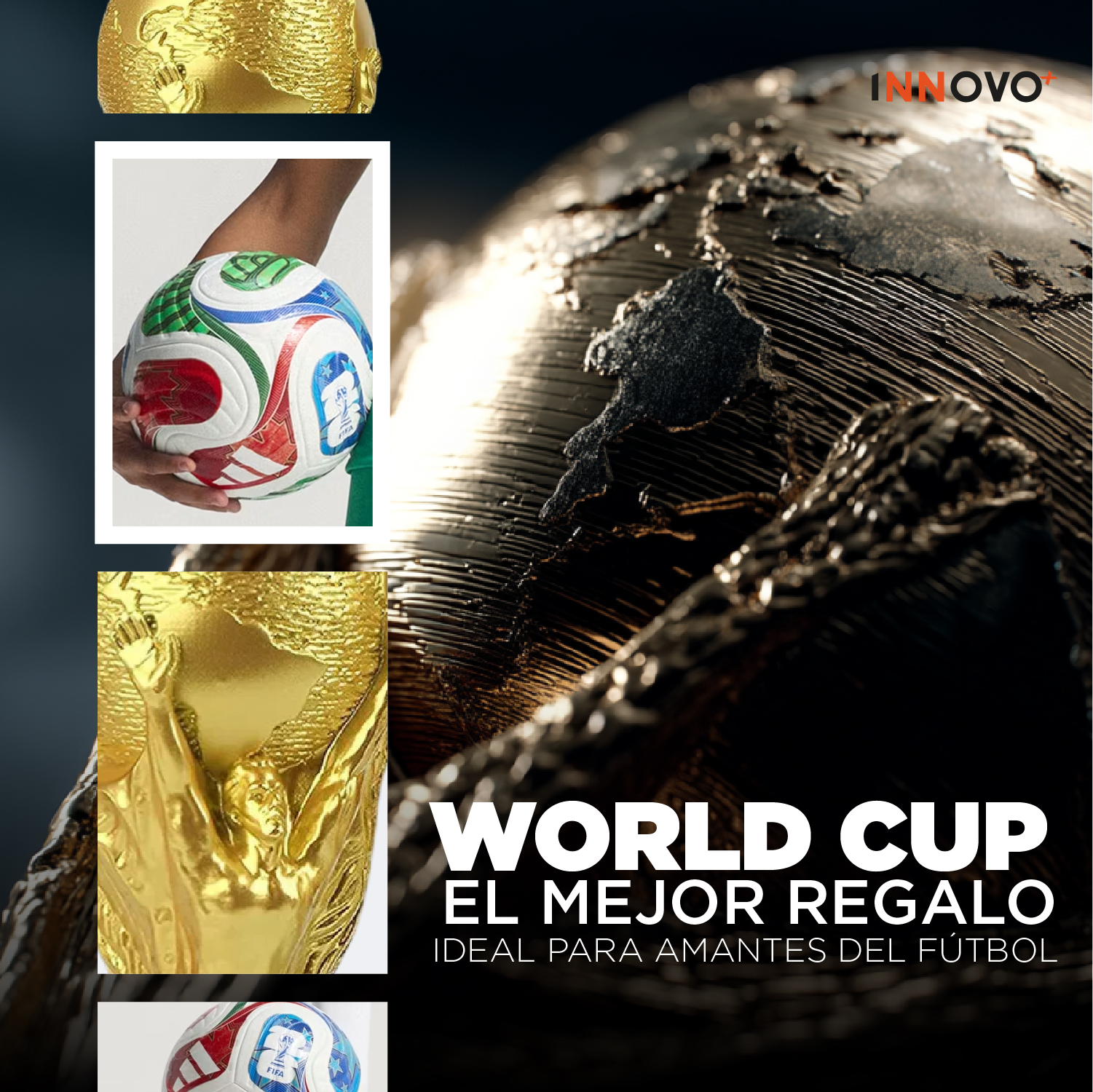 IMAGEN 2 COMBO MUNDIALISTA ⚽Super Combo balón + copa mundial Estados Unidos 2026