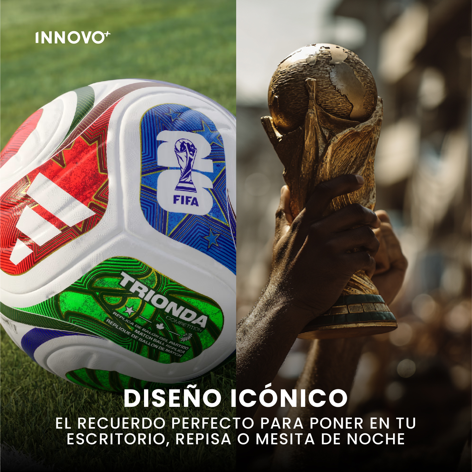 IMAGEN 4 COMBO MUNDIALISTA ⚽Super Combo balón + copa mundial Estados Unidos 2026